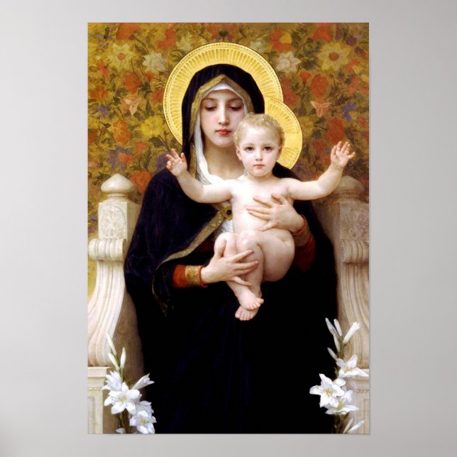Póster La Virgen de los Lilies (La Vierge au Lys) (Frente)
