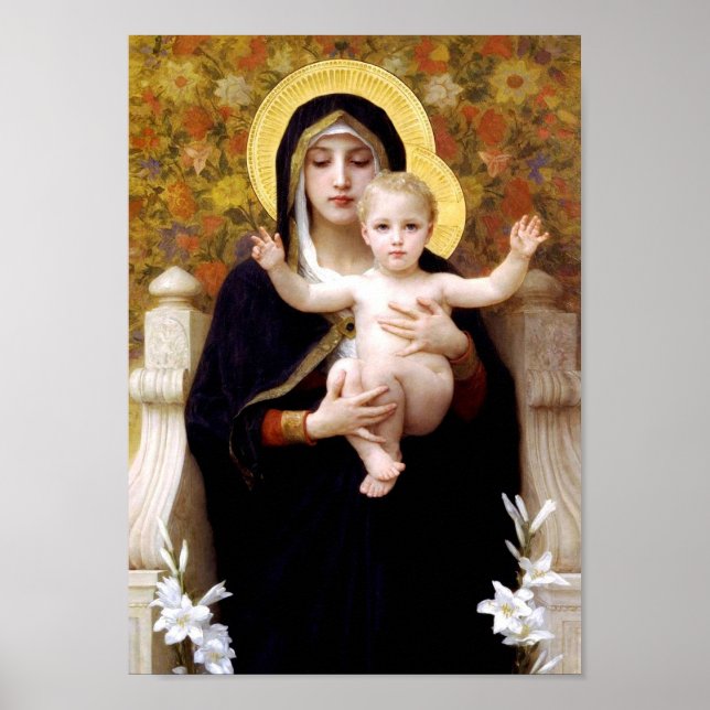 Póster La Virgen de los Lilies (La Vierge au Lys) (Frente)
