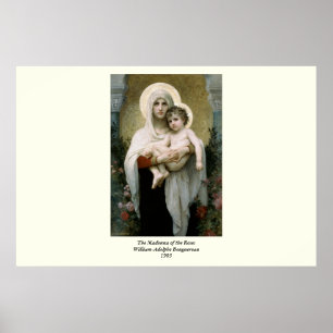 Póster La Virgen de los Rosas de Bouguereau (1903)