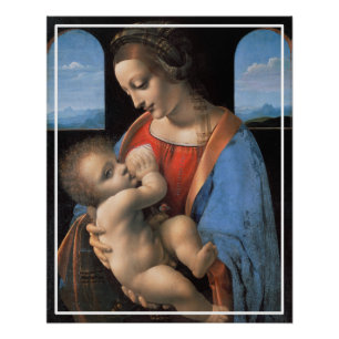 Póster La Virgen María Amamantando al Niño Cristo-324