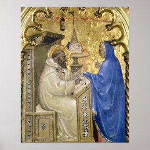 Póster La Virgen que aparece en San Bernardo, detalle de