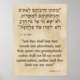 Póster La visión de Isaiah de espadas a flores