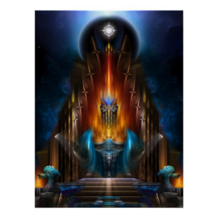 Póster La Visión De Oro Del Arte Fractal De Arsencia