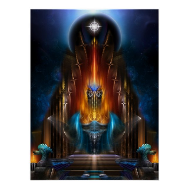 Póster La Visión De Oro Del Arte Fractal De Arsencia (Anverso)