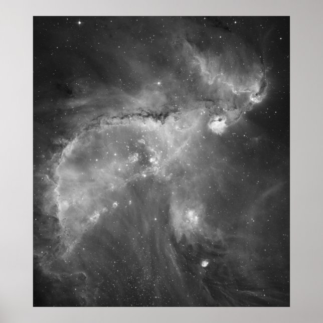 Póster La visión del universo en blanco y negro de Hubble (Frente)