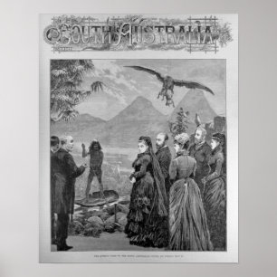 Póster La visita de la reina a la corte australiana del