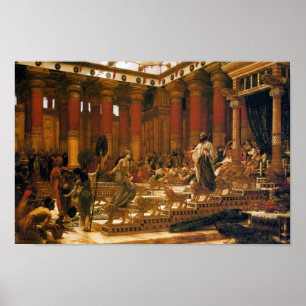 Póster La visita de la reina de Sheba a rey Solomon