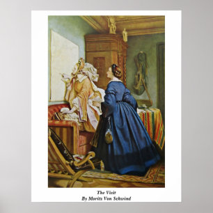 Póster La visita por Moritz Von Schwind