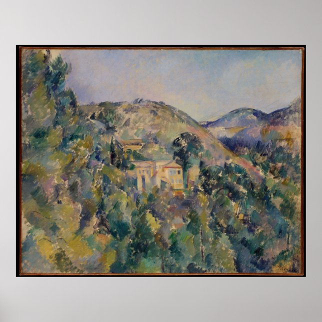 Póster La vista de Cézanne sobre el Domaine Saint-Joseph (Frente)
