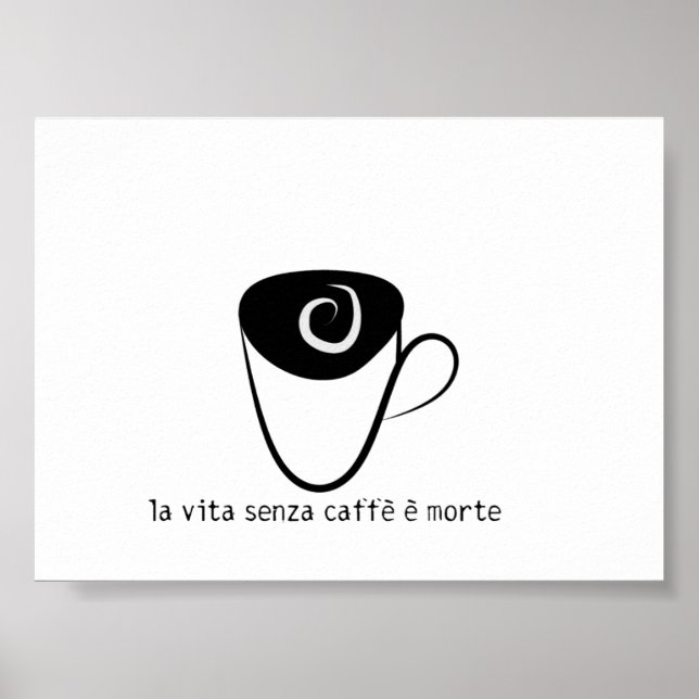 Póster la vita senza caffe e morte (Frente)