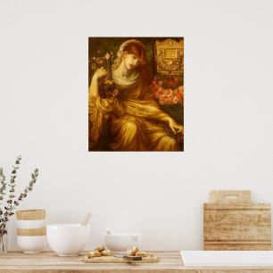 Póster La viuda romana de Dante Gabriel Rossetti