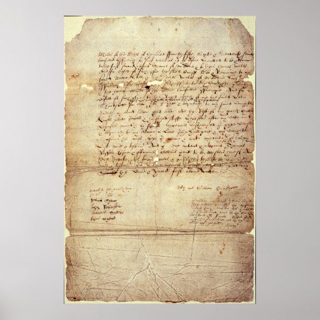 Póster La voluntad de William Shakespeare (Frente)