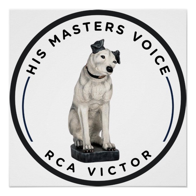 Póster La voz de su maestro RCA Victor (Anverso)