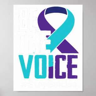 Póster La Voz Detener la Conciencia del Suicidio Salud Me