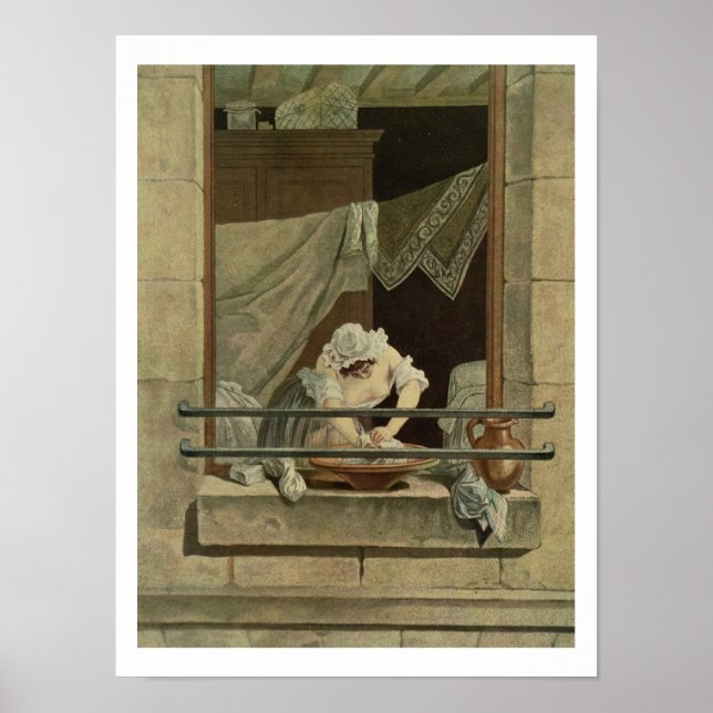 Póster La Washerwoman, grabada por J. Laurent Julien (c1) (Frente)