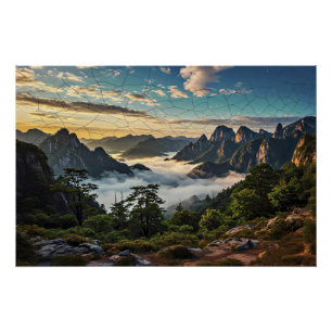 Póster La Web sobre las montañas