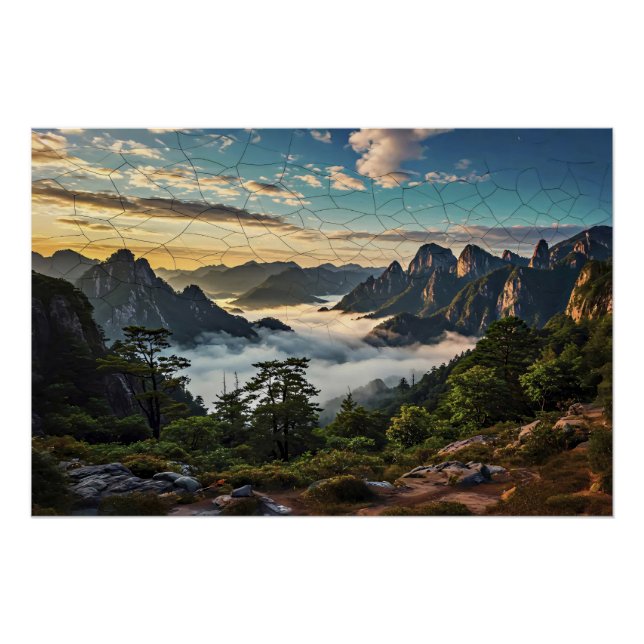 Póster La Web sobre las montañas (Anverso)