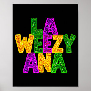 Póster La weezy ana mardi gras louisiana nueva orleansLa 