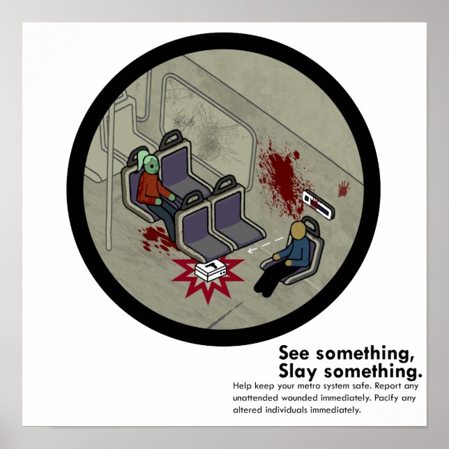 Póster LA Zombie Metro Subway Satire (Frente)