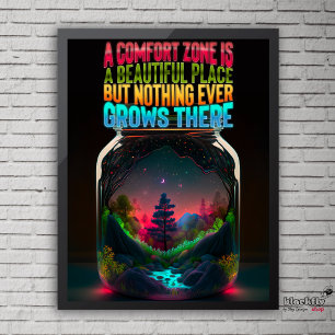 Póster La zona de confort es un lugar hermoso   motivació