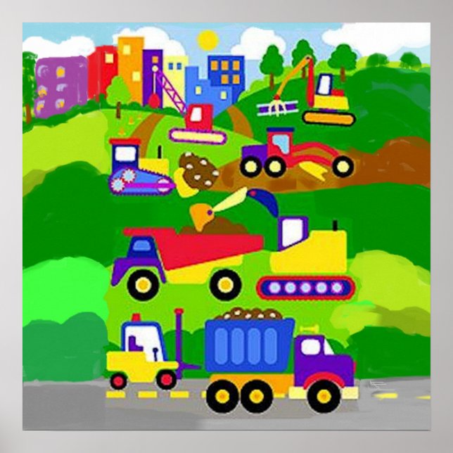 Póster La zona de construcción infantil (Frente)