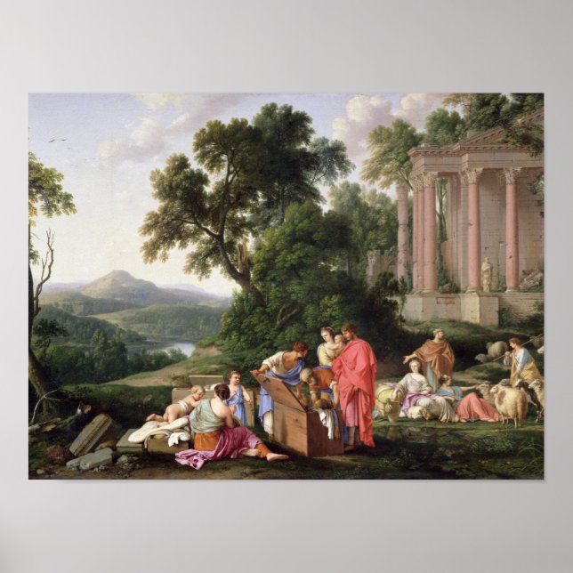 Póster Labán en busca de los ídolos, 1647 (Frente)