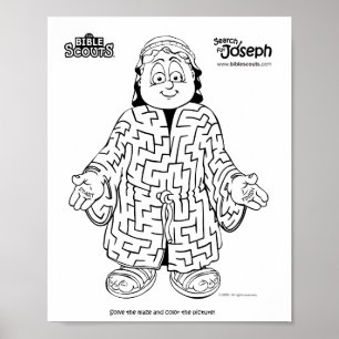 Póster Laberinto de la actividad de búsqueda de José