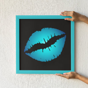 Póster Labial Azul