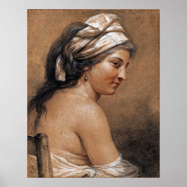 Póster Labille-Guiard - Estudio De Una Mujer Sentada Vist (Frente)