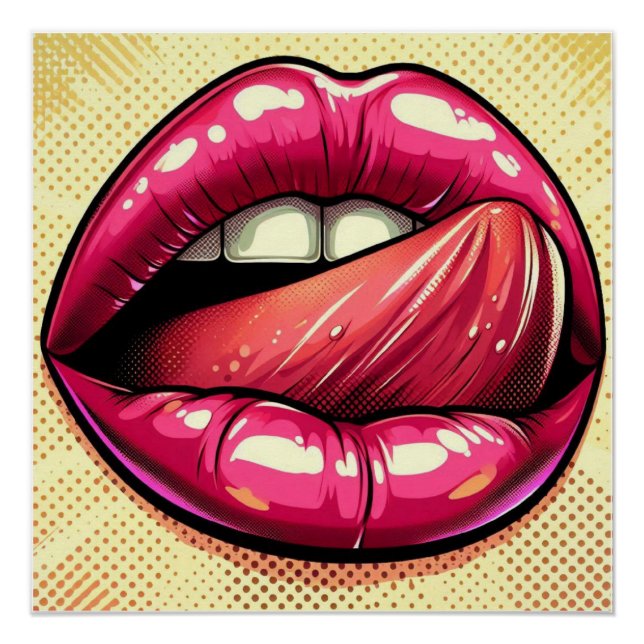 Póster Labios (Anverso)