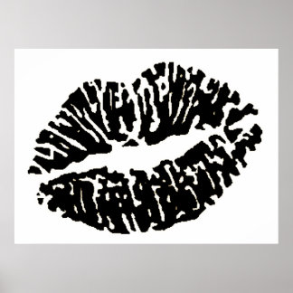 Póster labios-7571-blanco negro