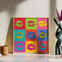 Labios Besándose Coloridos
