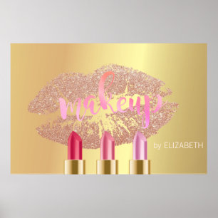 Póster Labios Brillantes Modernos, Labiales , Maquillador