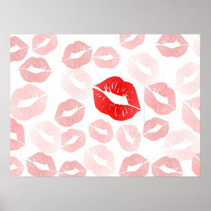 Póster Labios de lápiz labial