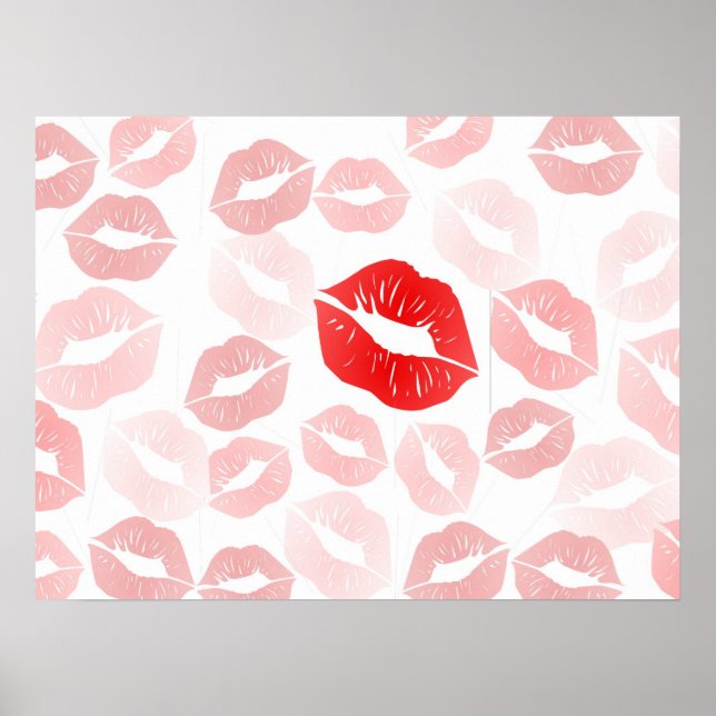 Póster Labios de lápiz labial (Frente)
