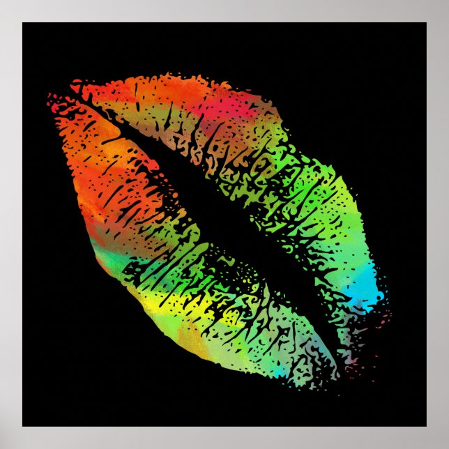 Póster Labios estilizados #3 (Frente)