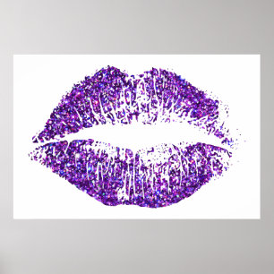 Póster Labios púrpuras #2 del purpurina