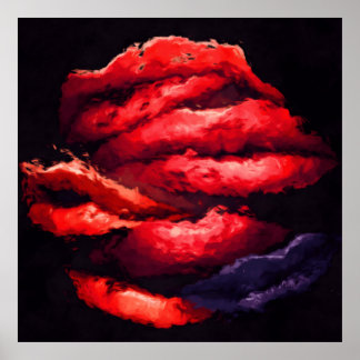 Póster Labios Rojos