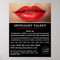 Labios rojos, agencia de modelos, anuncio de agent