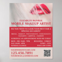 Labios rojos, publicidad de maquillaje artístico