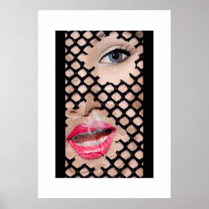 Póster Labios rosas