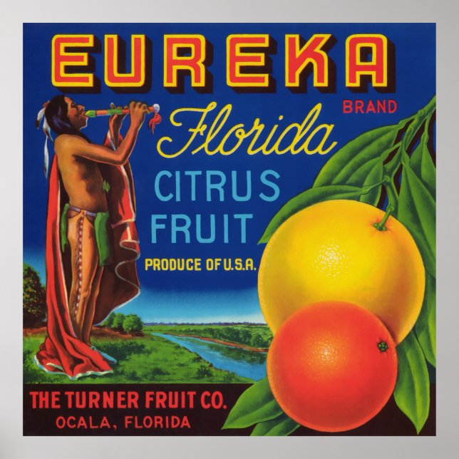 PÓSTER LABLE DE CRÍA DE FRUTA DE VINTAJE (Frente)