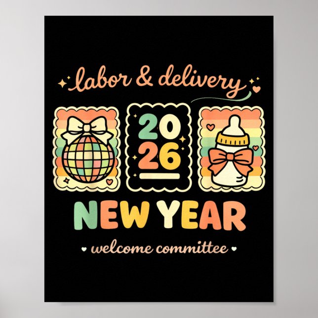 Póster Labor &amp; Delivery 2026 New Year Welcome Committ (Frente)