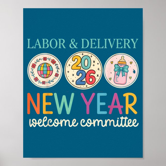 Póster Labor &amp; Delivery 2026 New Year Welcome Committ (Frente)