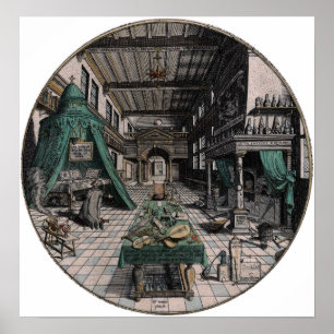Póster Laboratorio Alquimista - Heinrich Khunrath - 1595