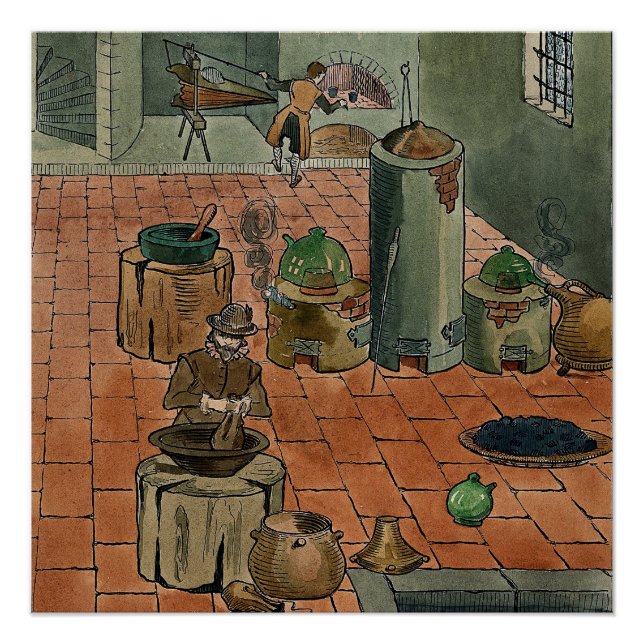 Póster Laboratorio de Alquimia Medieval (Anverso)