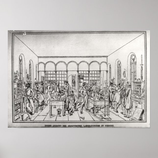 Póster Laboratorio de Química del Barón Justus von Liebig (Frente)