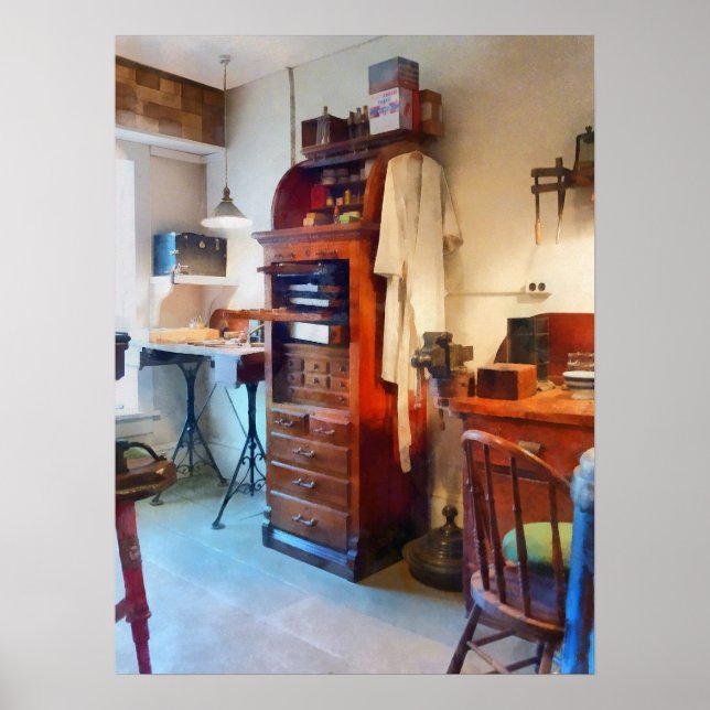 Póster Laboratorio dental con cobre de laboratorio (Frente)