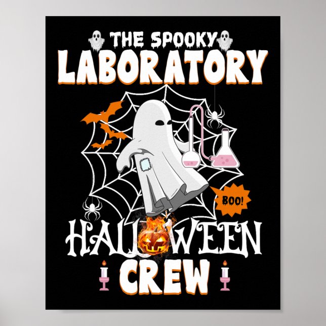 Póster Laboratorio Halloween Crew Spooky Medical Lab Scie (Frente)