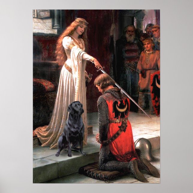 Póster Labrador 4 (negro) - El Acollado (Frente)